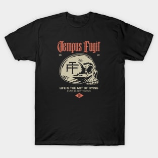 TEMPUS FUGIT - Only Front - Side skull T-Shirt